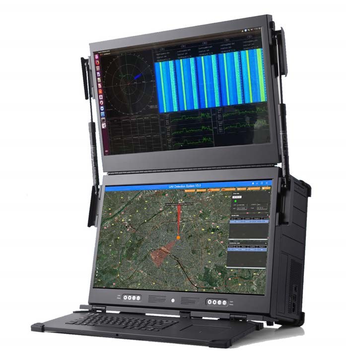 WF-SW360 operator console showing spectrum and map displays
